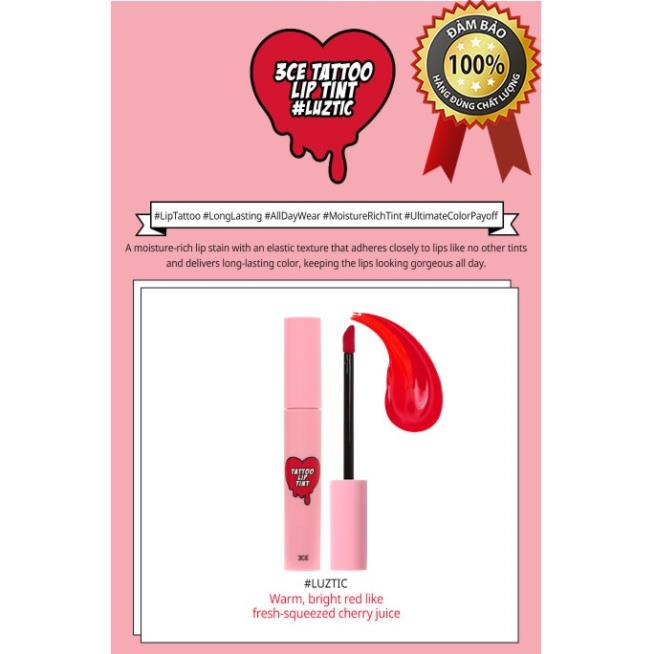 SON XĂM [3CE] TATTOO LIP TINT #LUZTIC Tốt