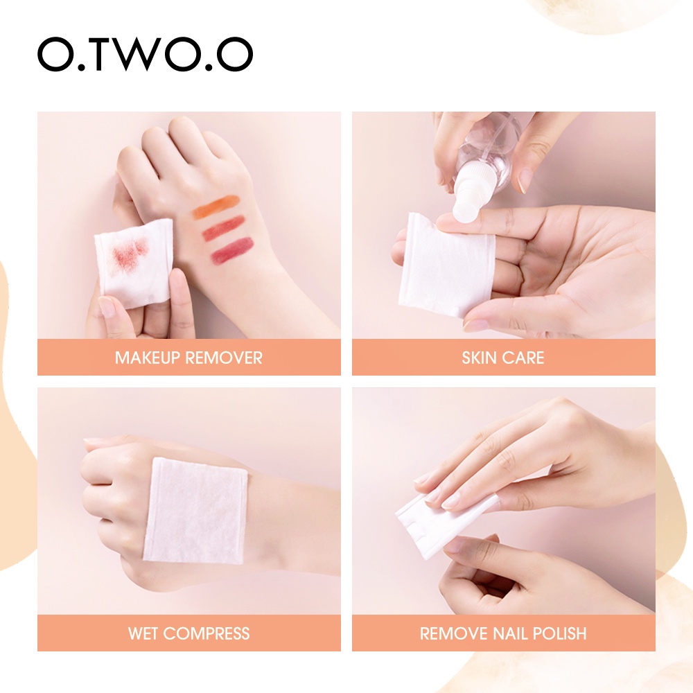 Tẩy trang O.TWO.O 100% chất liệu cotton bông 50 miếng