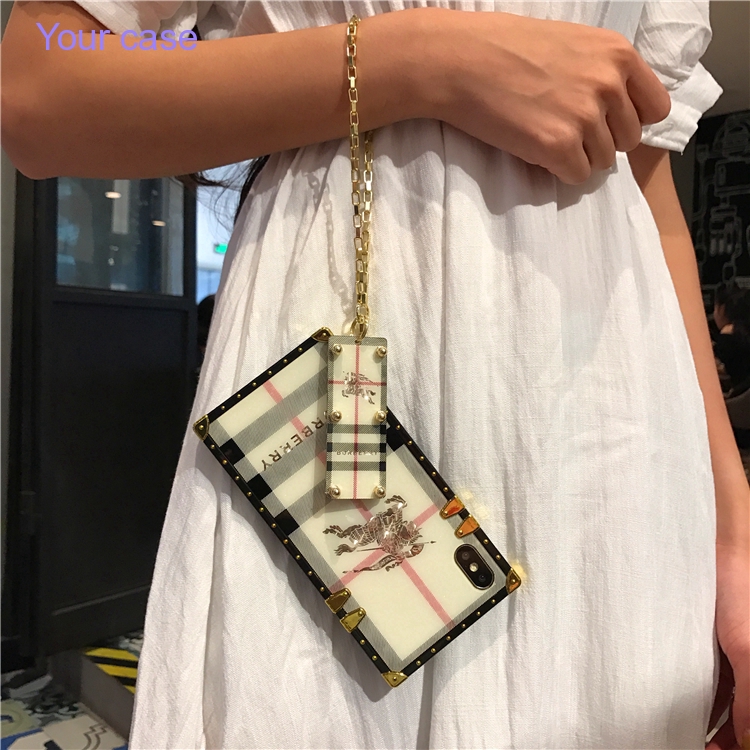 Ốp Điện Thoại Dáng Vuông Hình Nhãn Hiệu Sang Chảnh Cho Samsung a91 s10 lite a81 a71 a51 a70s iphone 6s plus