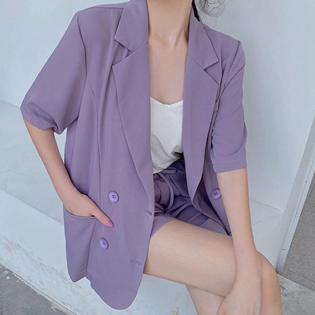 Bộ vest tím