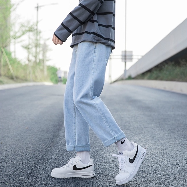 Quần Jean Baggy Ống Suông Rộng nam nữ TR03 - Phong cách HÀN QUỐC - PATADOSHOP - FREESHIP