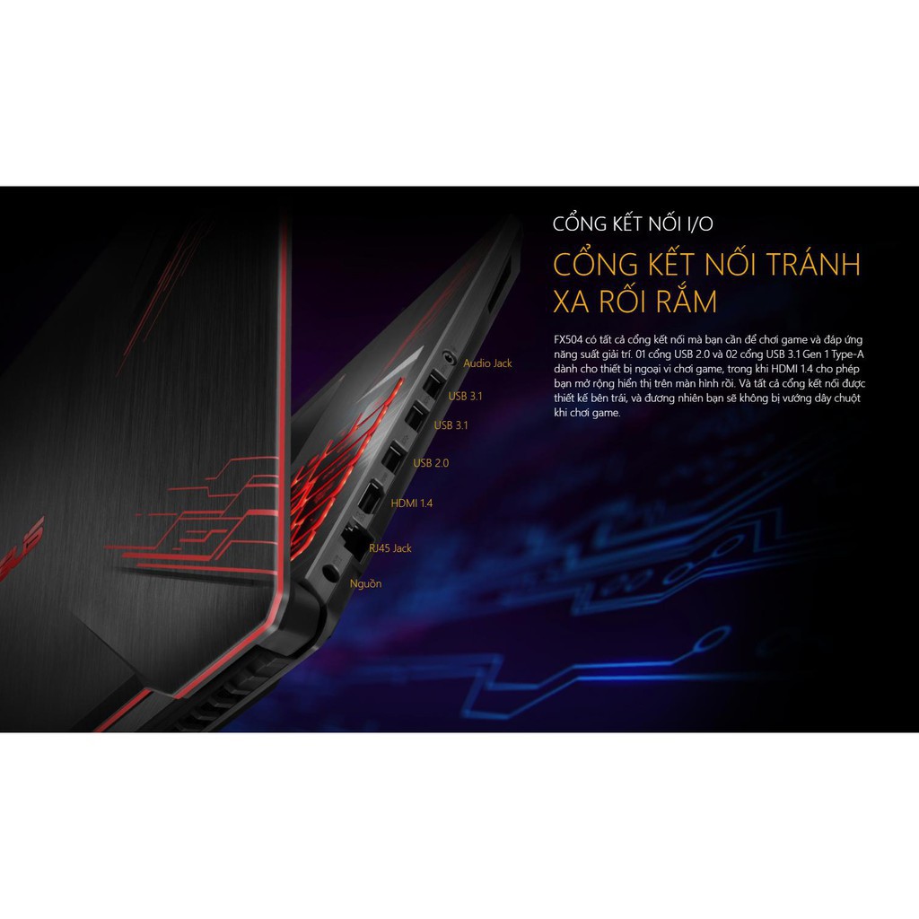 laptop gaming ASUS TUF FX504GE CORE i7 8750HVGA-GTX-1050TI-4G/15.6"FHD,laptop cũ chơi game và đồ họa | BigBuy360 - bigbuy360.vn