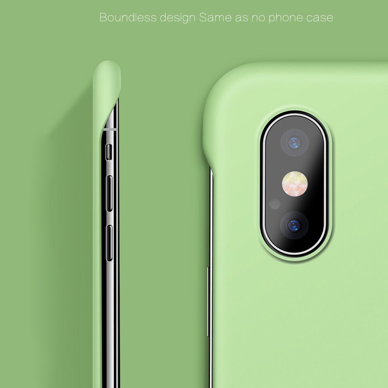 Ốp điện thoại bằng PC cứng mỏng không viền cho iPhone 6 6s 7 8 plus X XR XS MAX 11 PR