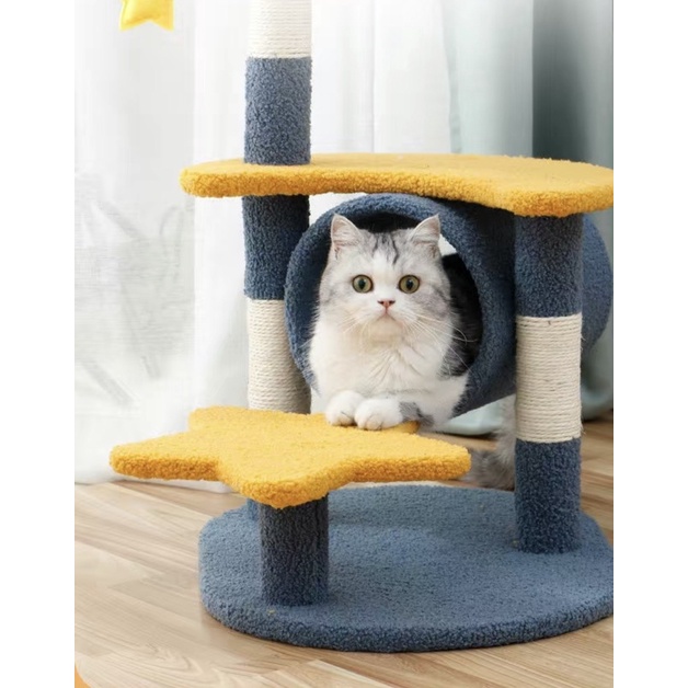 Cattree cao 75cm cho mèo kèm trụ cào móng, ổ nằm đồ chơi