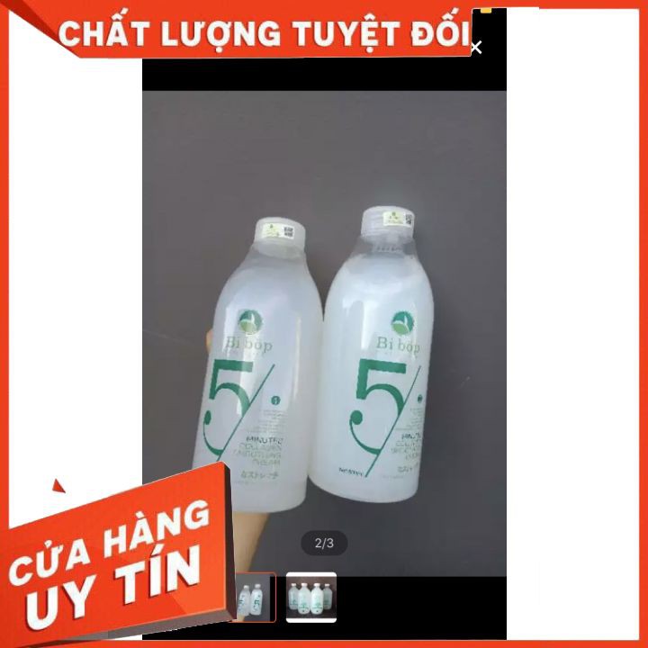 Uốn Lạnh Bi--bop Collagen 800ml x2  uấn mau quăn  dữ nếp lâu  mua 1 bộ tặng kem 1 chén +1 giấy uấn lạnh