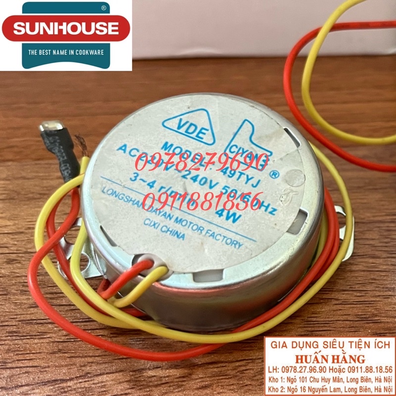 (Chính Hãng)Motor, động cơ đảo gió quạt điều hoà Sunhouse SHD7746 SHD7743 SHD7762 HTD7741