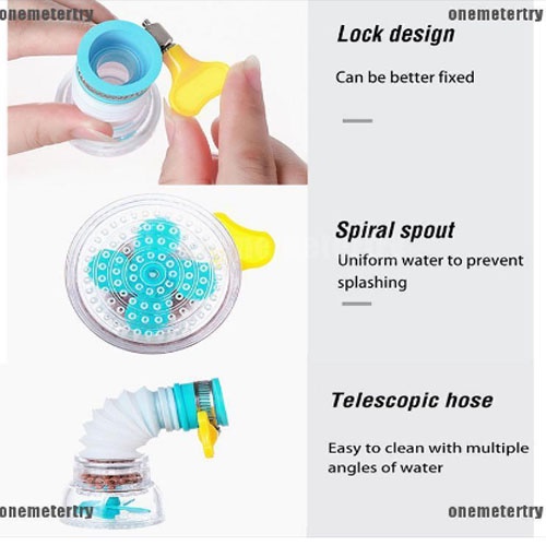 Đầu lọc nước vòi xoay 360 độ siêu tiên lợi đem lại nguồn nước tinh khiết thu gọn 8cm kéo dài 17cm