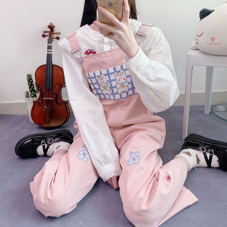 [ORDER TMALL 257] Quần Yếm BF 2 Chú Thỏ Cute