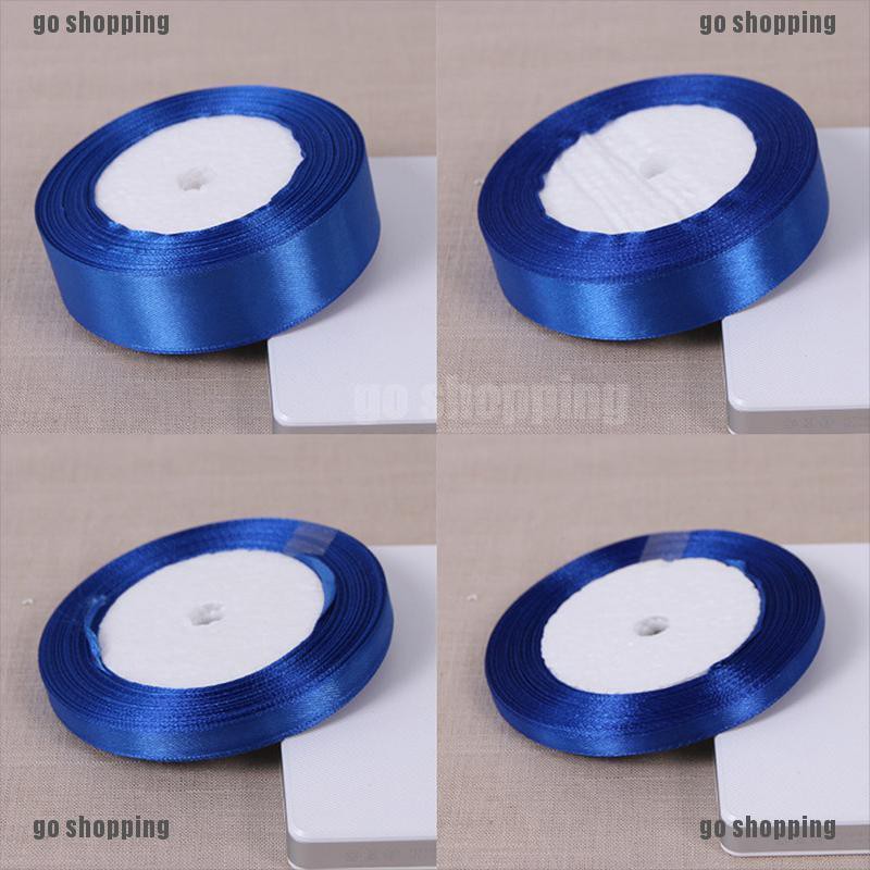 {go shopping}Royal Blue 25 Yards Silk Satin Ribbon Wedding Party Decoration Gift Wrapping Christmas