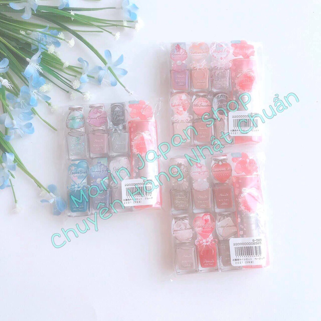 (Sale 60%) Sét 7 món son dưỡng môi hoa anh đào sakura và 6 sơn móng tay Para Do Nhật Bản