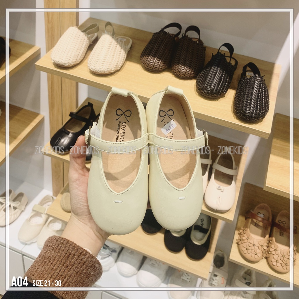 Giày búp bê họa tiết đơn giản cho bé gái Zonekids - A04