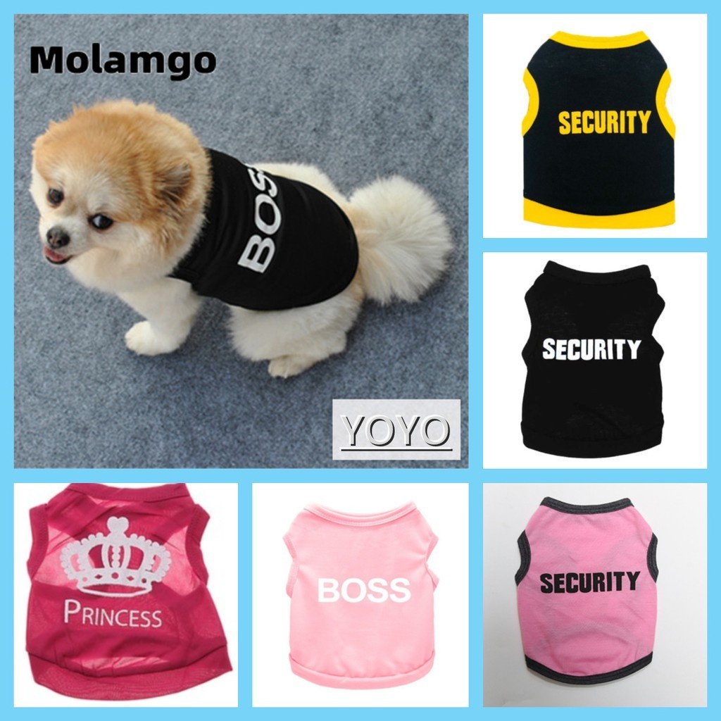 ÁoThun Không Tay In Chữ Đáng Yêu Cho Thú Cưng