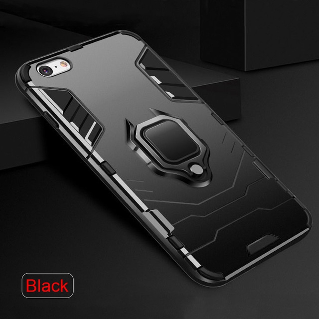 Ốp điện thoại chống sốc họa tiết Iron Man có nhẫn móc ngón tay cho iPhone XS Max Xr X 7 8 Plus