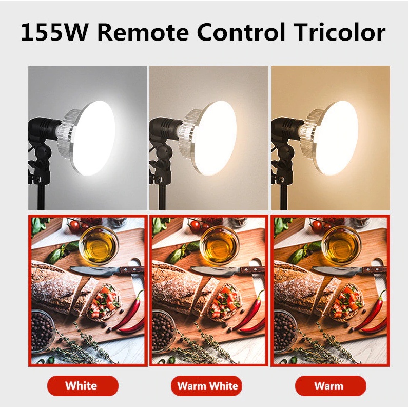 Bóng đèn LED NẤM có kèm Remote chỉnh sáng chuyên dụng cho các phòng Studio chụp ảnh, quay video, livestream