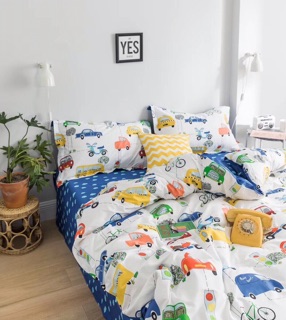Set chăn ga hoạ tiết ô tô