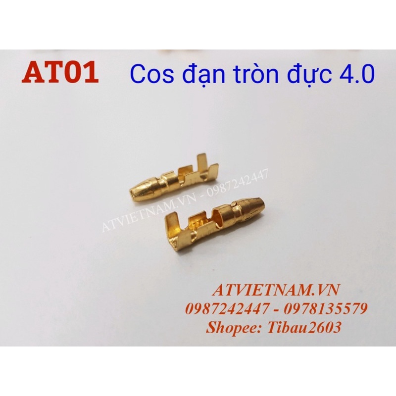 Cos Tròn đực 4.0, cos đầu đạn tròn - AT01 ( 1 bịch/50 cái)