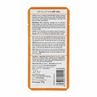 Mặt Nạ Lột Nhẹ Dưỡng Da Vedette Mật Ong 12ml