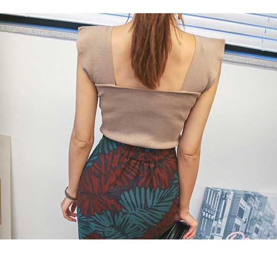 Áo kiểu SUXI hai dây màu trơn đơn giản