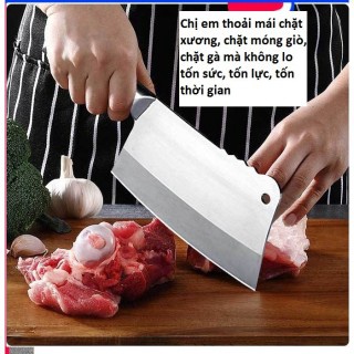 Dao Chặt Xương, Bằm Thịt Cán Gỗ Hàn Quốc