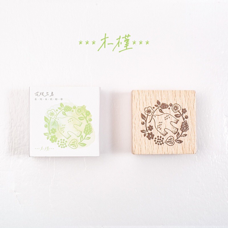 Junarystudio - Rubber stamp Con dấu gỗ little bird trang trí sổ tay journal