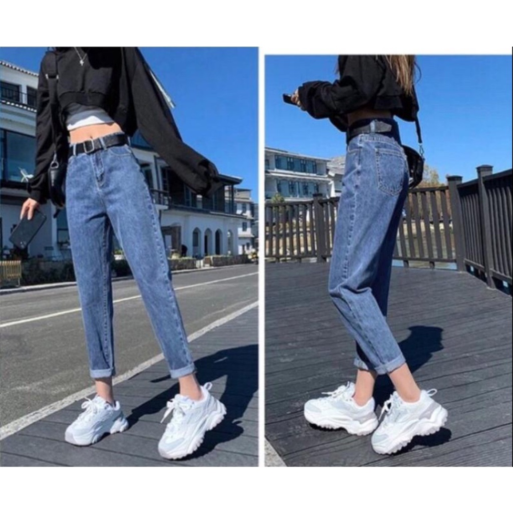 quần bò nữ baggy cạp cao màu xanh đủ size cực hót 2022 JeanTH | BigBuy360 - bigbuy360.vn