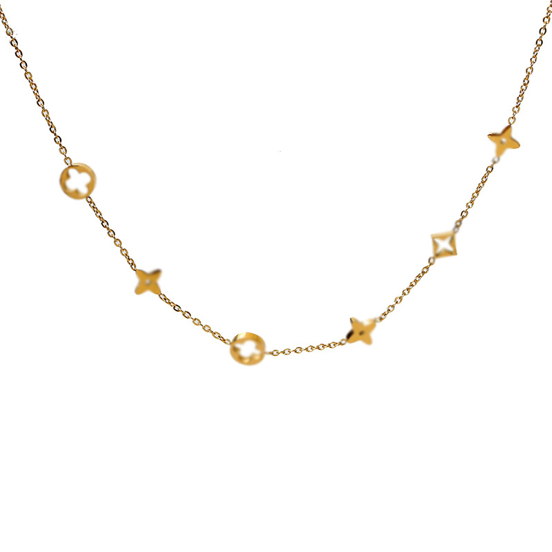 Vòng cổ bằng thép titan thiết kế đơn giản thời trang mùa hè 2021