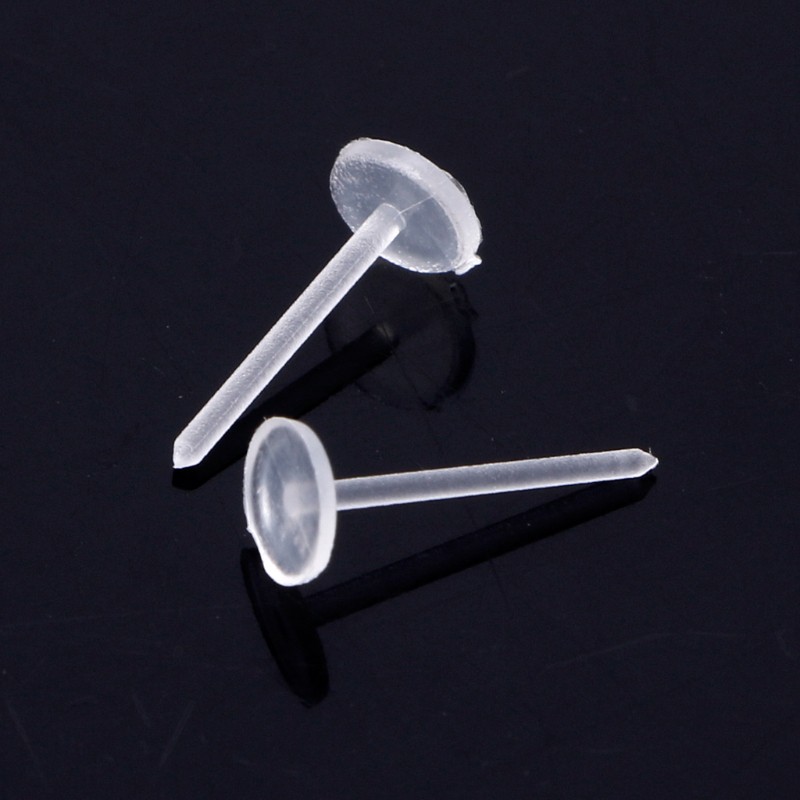 Set 100 Đinh Tán Nhựa Trong Suốt 5mm 3mm
