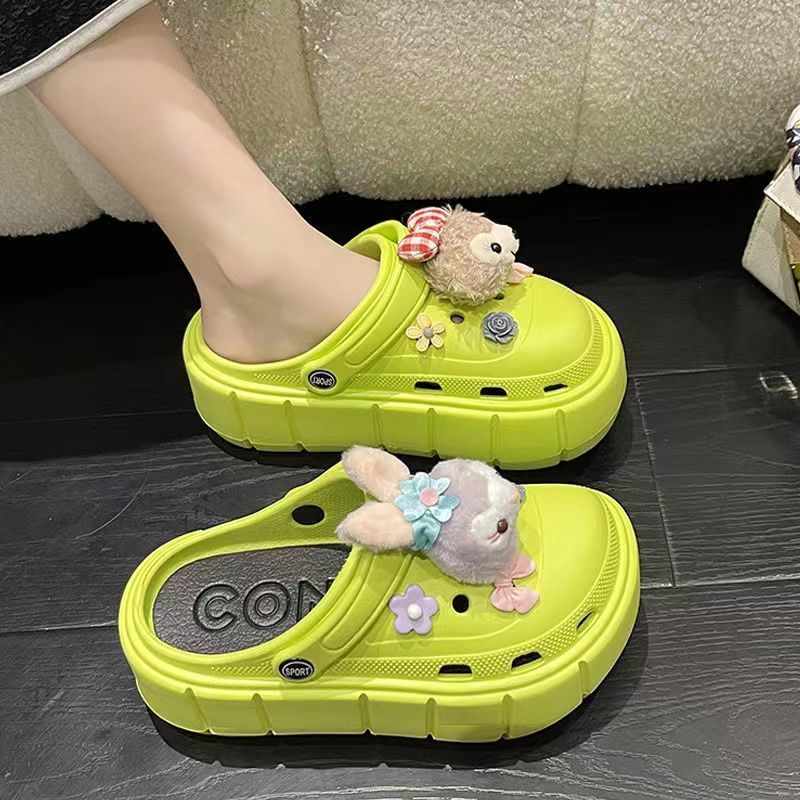 Dép Sandal Đế Dày Đục Lỗ Họa Tiết Hoạt Hình Dễ Thương