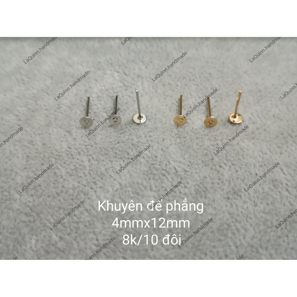 Nguyên liệu handmade - Khuyên đế phẳng