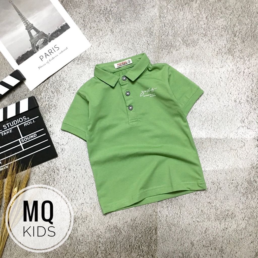 Áo polo VNXK áo thun bé trai size đại 21- 40kg chất cotton