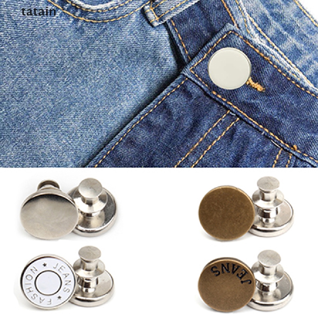 1 Nút kim loại nút quần có thể điều chỉnh Quần jean kim loại Nút pin quần áo Nút vừa vặn hoàn hảo