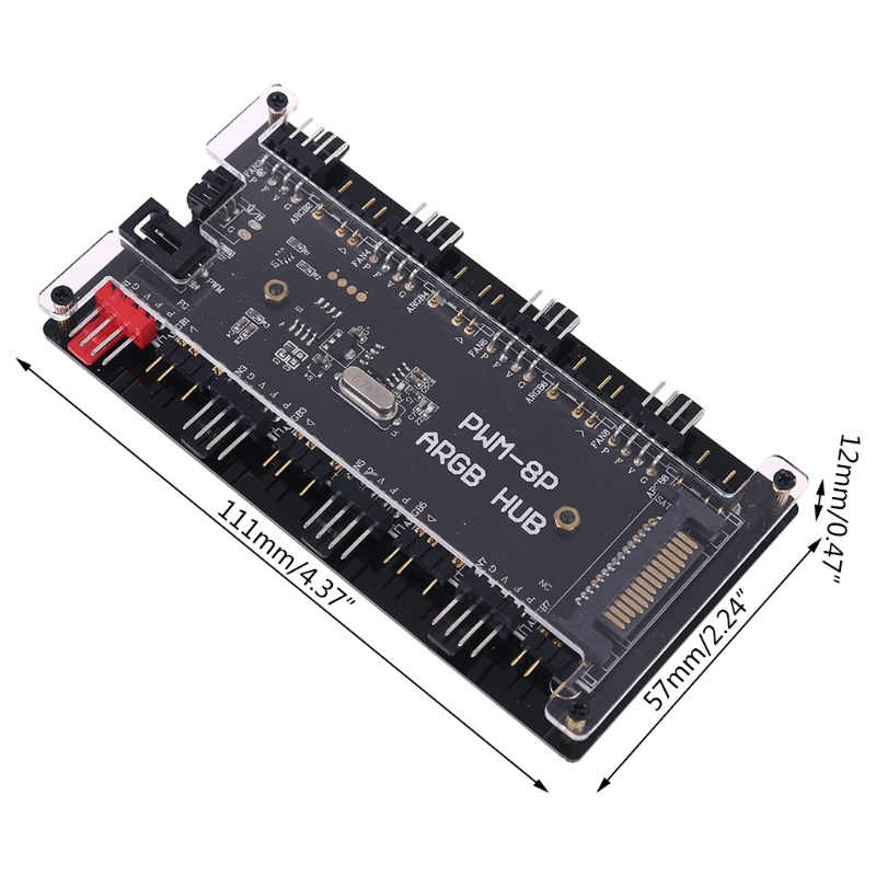Hub Kèm Điều Khiển Quạt Không Dây 5V / 3PIN RGB 2 Trong 1 Tiện Dụng