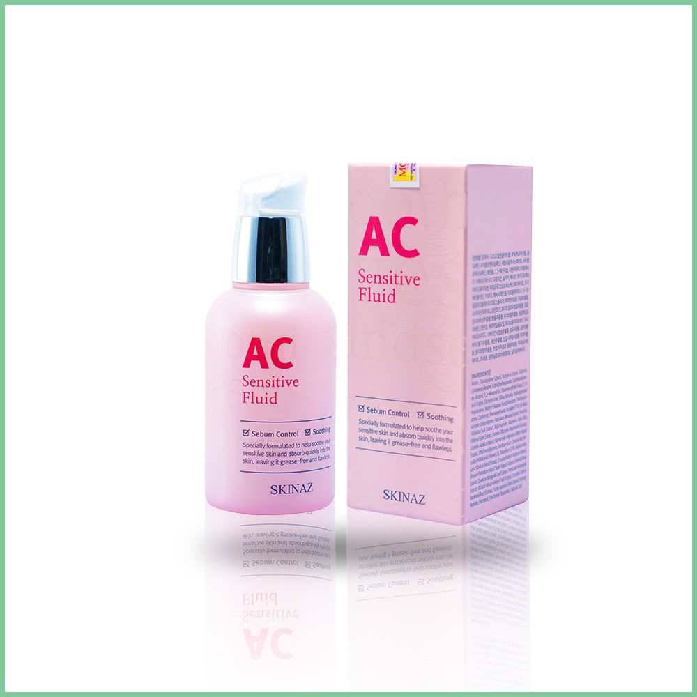 Tinh chất AC Sensitive Fluid Skinaz cao cấp phục hồi da nhạy cảm và làm trắng sáng da – 50 ml