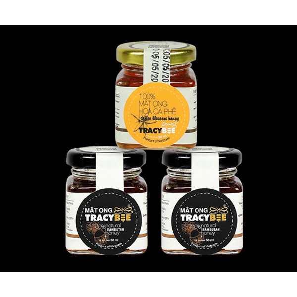 COMBO 1 MẬT ONG HOA CÀ PHÊ VÀ 2 MẬT ONG HOA CHÔM CHÔM 50ml