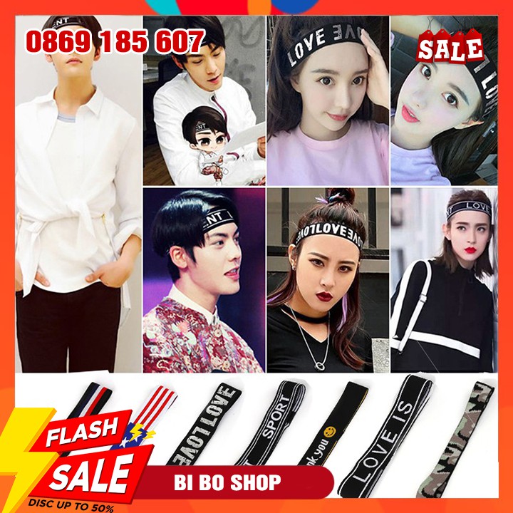 Băng Đô Quấn Đầu Headband Hàn Quốc Cho Nam Nữ  Thời Trang Thể Thao
