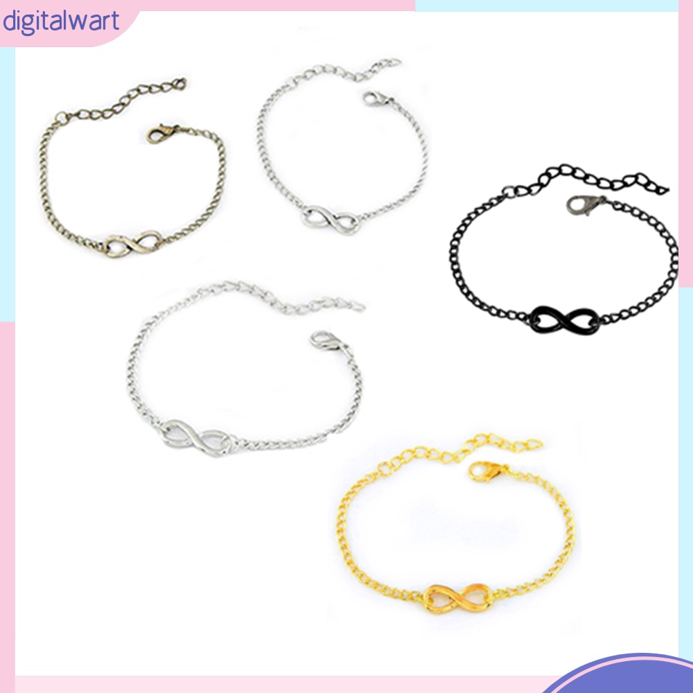 Vòng tay dây xích họa tiết vô cực dễ thương cá tính dành cho nữ