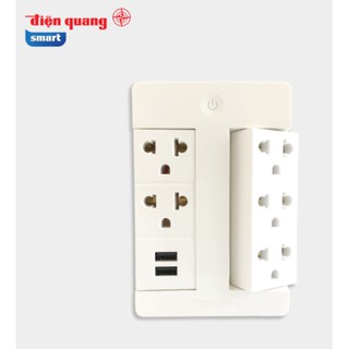 Ổ cắm Xoay 90° Thông Minh Điện Quang Apollo ĐQ SPS1.1 05 USB WiFi