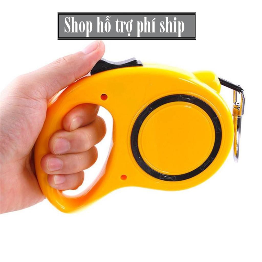 Hỗ trợ Ship-  -Dây dắt chó mèo tự động - Hàng công ty - (hanpet 372) dây dẫn chó tự rút (bản 3m - chó dưới 7kg)