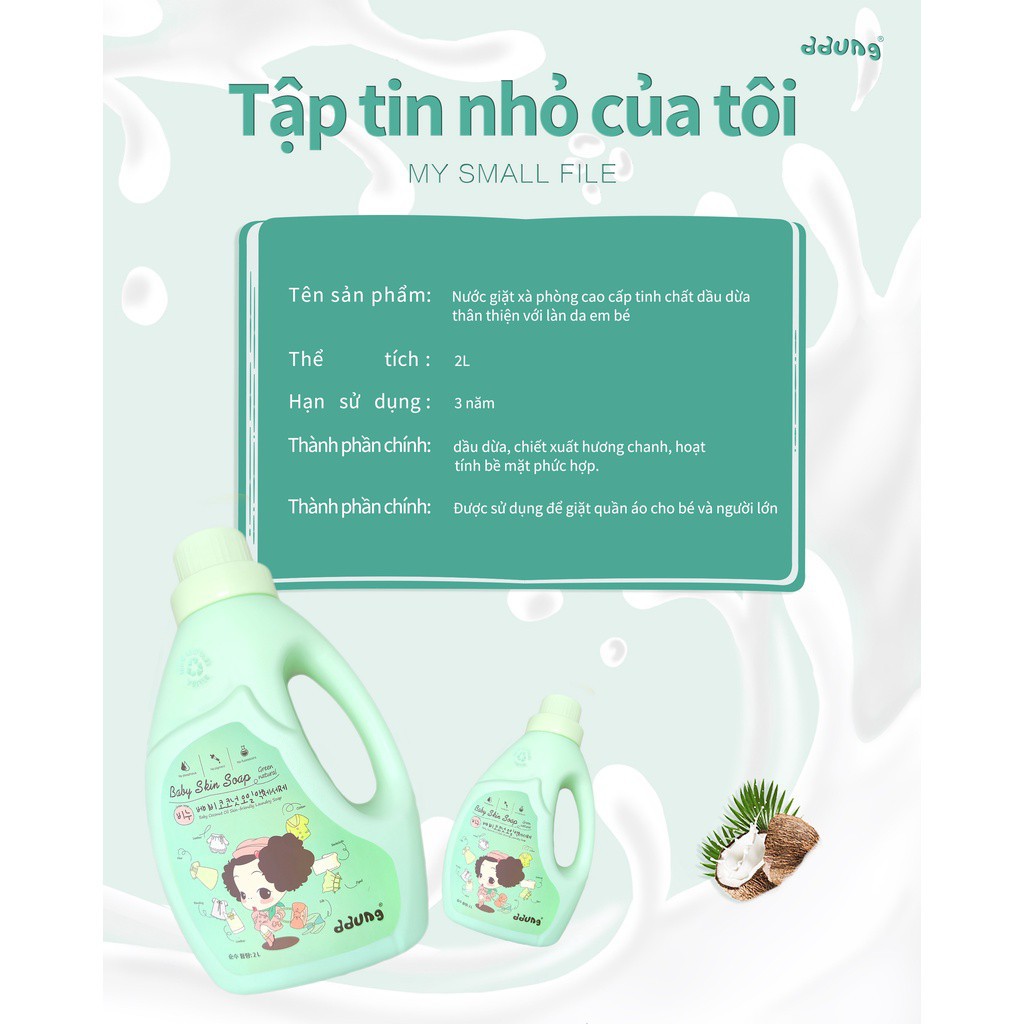 (Mua 1 tặng 6) Nước giặt xà phòng giặt mẹ&bé ddung Hàn Quốc,bột giặt,nước giặt xà bông giặt cho cả giặt máy và tay