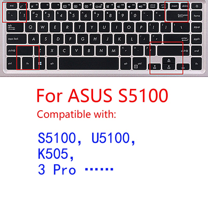 Miếng Dán Bảo Vệ Bàn Phím Laptop Trong Mờ Cho S5100 U5100 K505 3 Pro