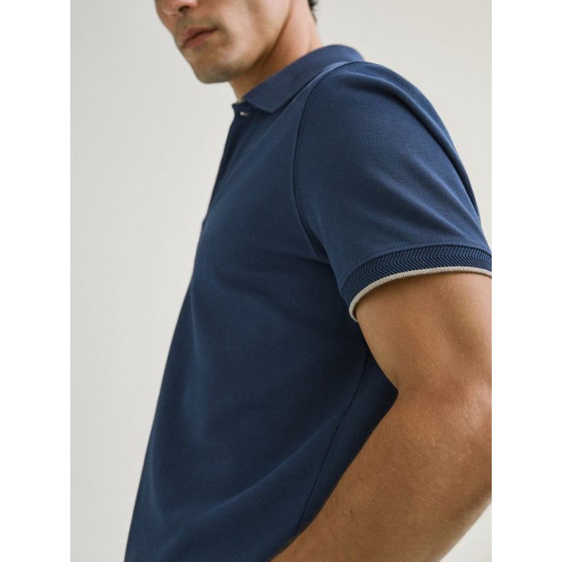 Áo nam polo viền tay cổ