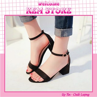 (Xả hàng lẻ size) Sandal gót vuông 5cm kiểu dáng Hàn Quốc