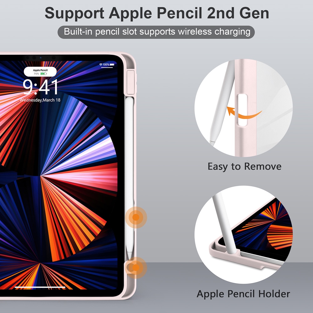 Bao Da PU Máy Tính Bảng Phối Acrylic Trong Suốt Cho 2022 iPad Air5 Air4 2020 Pro11 Pro12.9 2021 2018