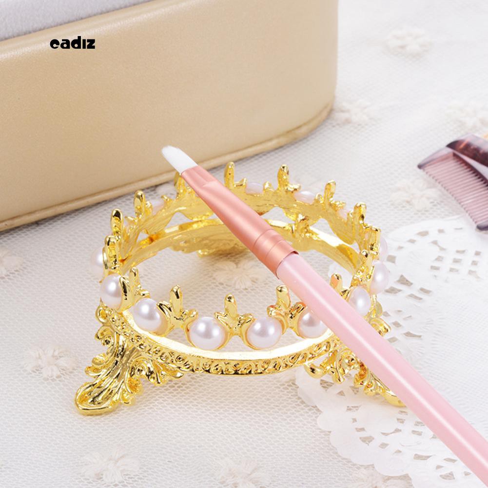 [Hàng mới về] Giá đỡ cọ vẽ móng nghệ thuật bằng kim loại với thiết kế đính ngọc trai giả bắt mắt chuyên dụng