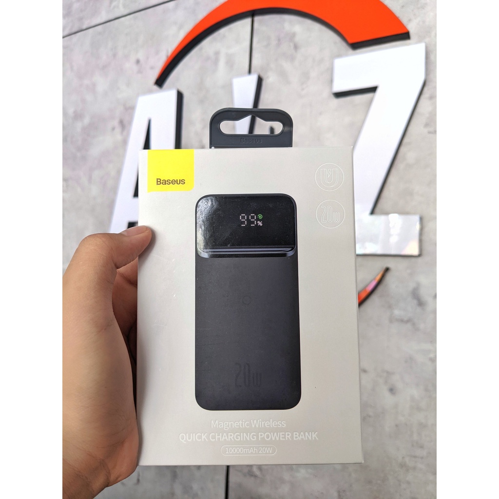 Sạc Dự Phòng Baseus PPCXW10 10000mAh Từ Tính Không Dây Sạc Nhanh 20W Cho Iphone 12