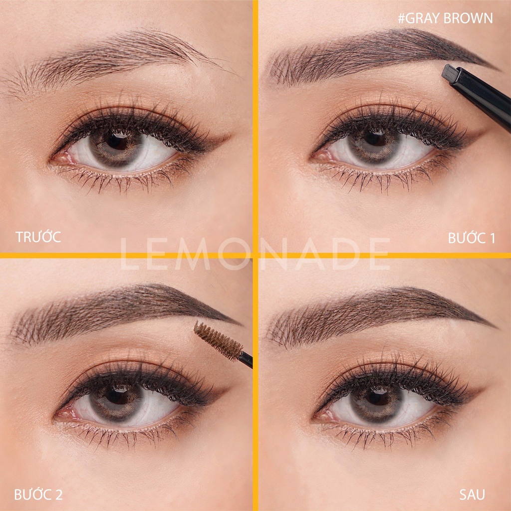 Chì Kẻ Chân Mày 2 Đầu LEMONADE Want It Got It Dual Eyebrow 2g + 2ml Chuốt lông mày