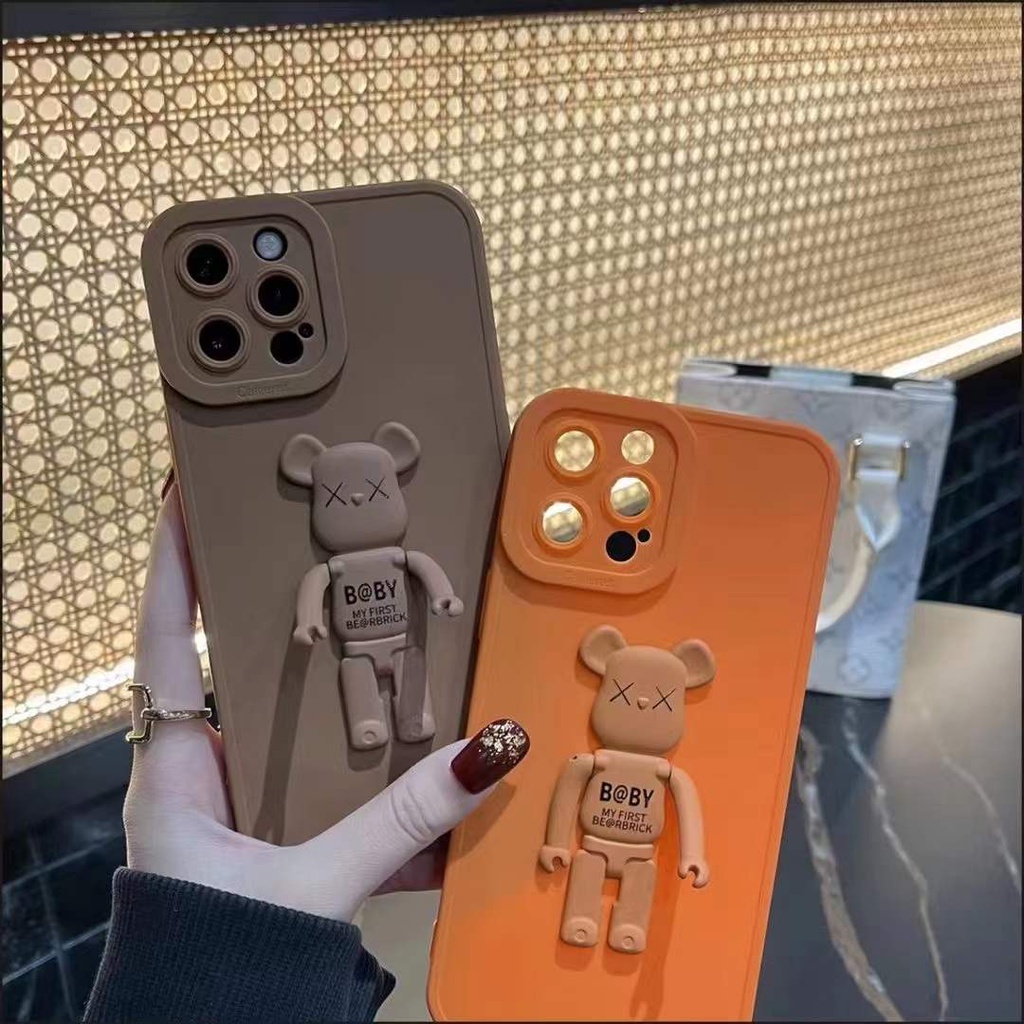 Ốp điện thoại mẫu Bearbrick sang trọng cho iPhone 13 Pro Max i13 13pro 11 Pro Max i11