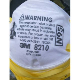 Khẩu trang N95 tiêu chuẩn NIOSH 3M8210.Giá 1 cái.