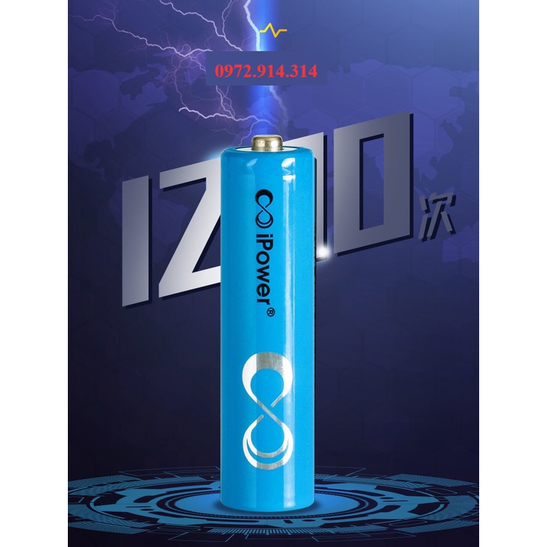 Pin sạc IPOWER AA AAA, Sạc pin chính hãng IPOWER, BẢO HÀNH 1 NĂM | Mic không dây, máy ảnh, điều khiển, ( Pin 1.2V )