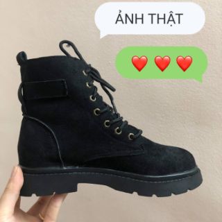 Combat boot da lộn trẻ trung cá tính